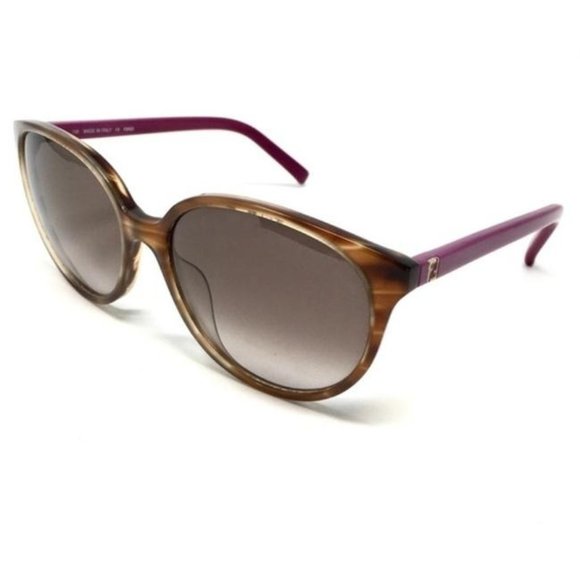 Fendi Havana Style XL Cat's Eye Purple Sunglasses - Picture 1 of 6